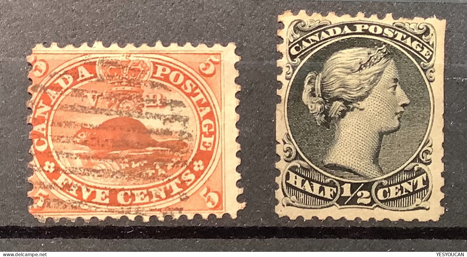 Canada 1859-1898 Lot Of 22 Queen Victoria & Beaver Stamps (Scott 1000$ +) INCLUDING BETTER ONES Used And Unused - Used Stamps