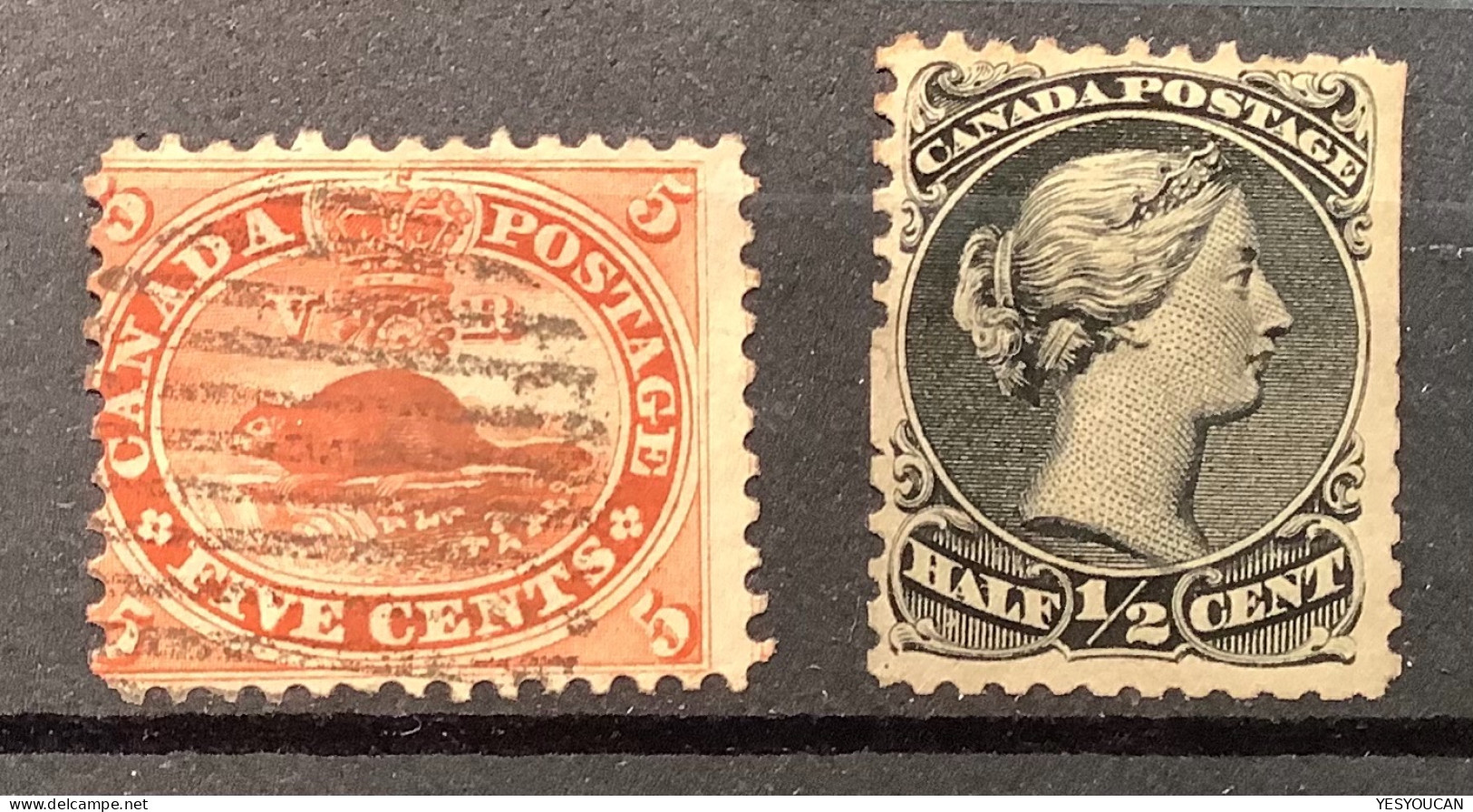 Canada 1859-1898 Lot Of 22 Queen Victoria & Beaver Stamps (Scott 1000$ +) INCLUDING BETTER ONES Used And Unused - Oblitérés