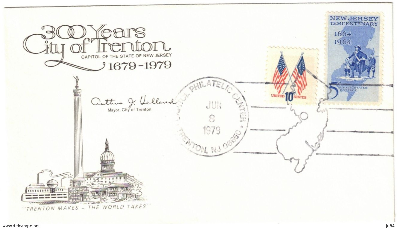 USA - États-Unis - New Jersey - Trenton - FDC - 300 Years City Of Trenton - 8 Juin 1979 - 1971-1980