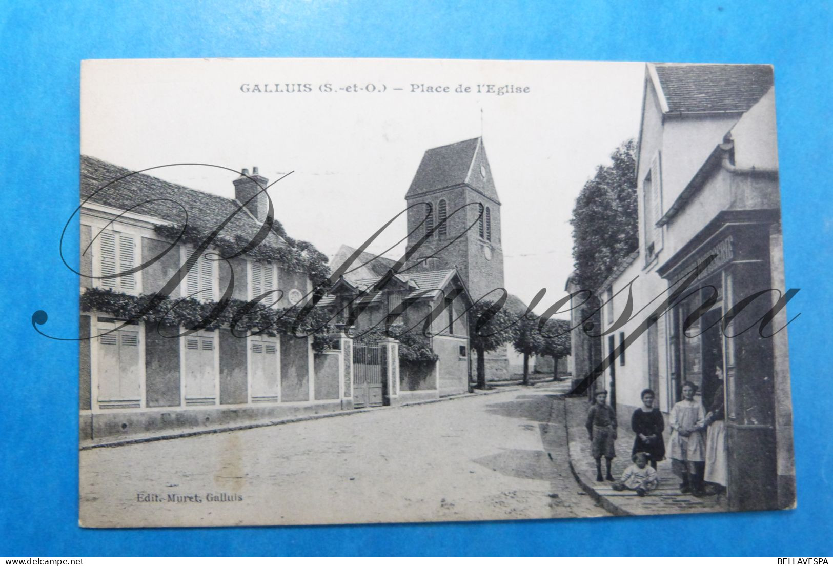 Galluis Place Eglise S.M. 1916 Fernand à Gustave Sergent Paris  D78 - War 1914-18