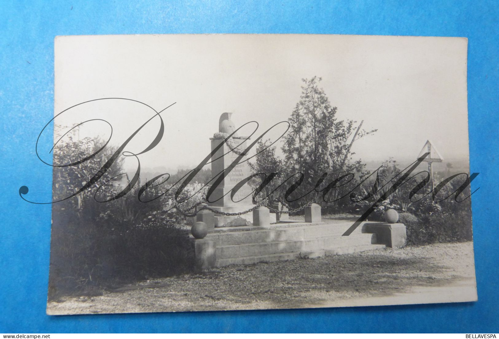 Fotokaart Monument Memoire Au Morts Soldats Français En German  30 Augustus 1914 Sachsichen Kriegers - War 1914-18