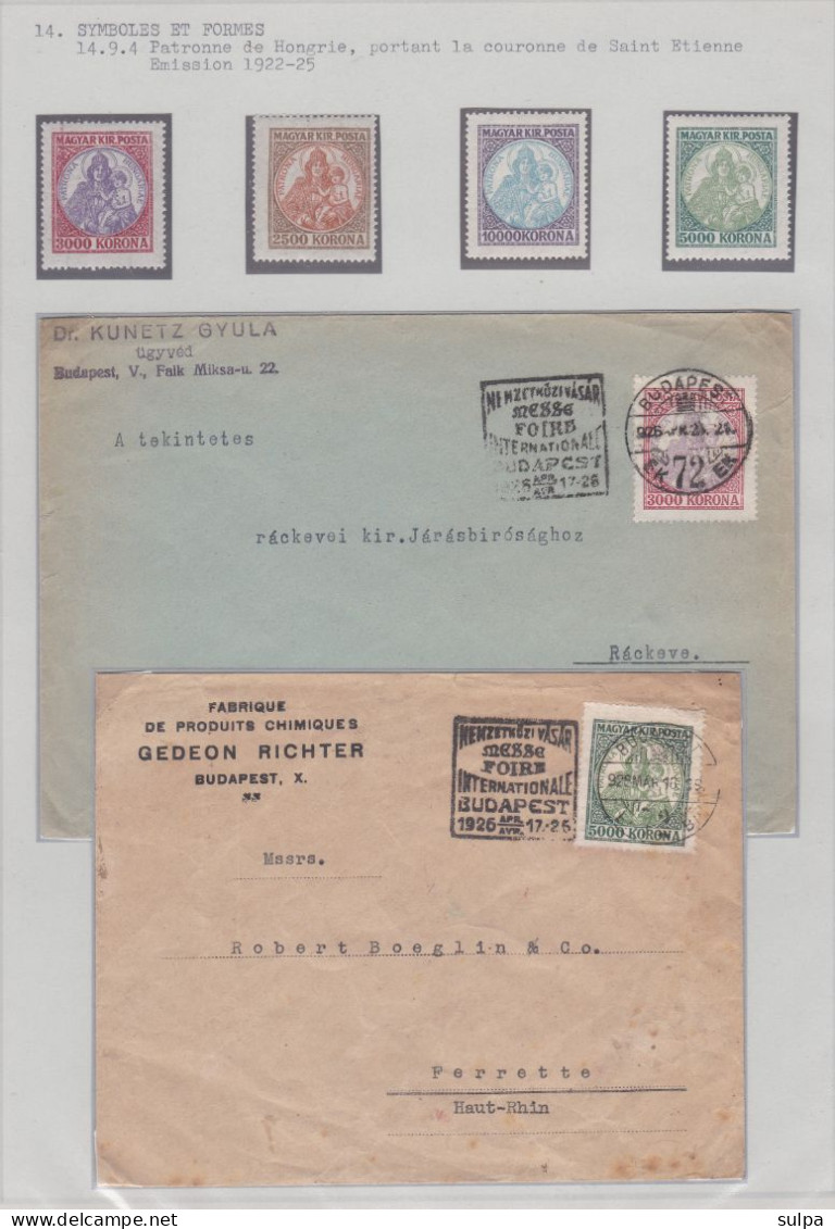 Madonna Korona, 2 Albumblätter, 10 Marken Und 3 Gel. Briefe - Lotes & Colecciones