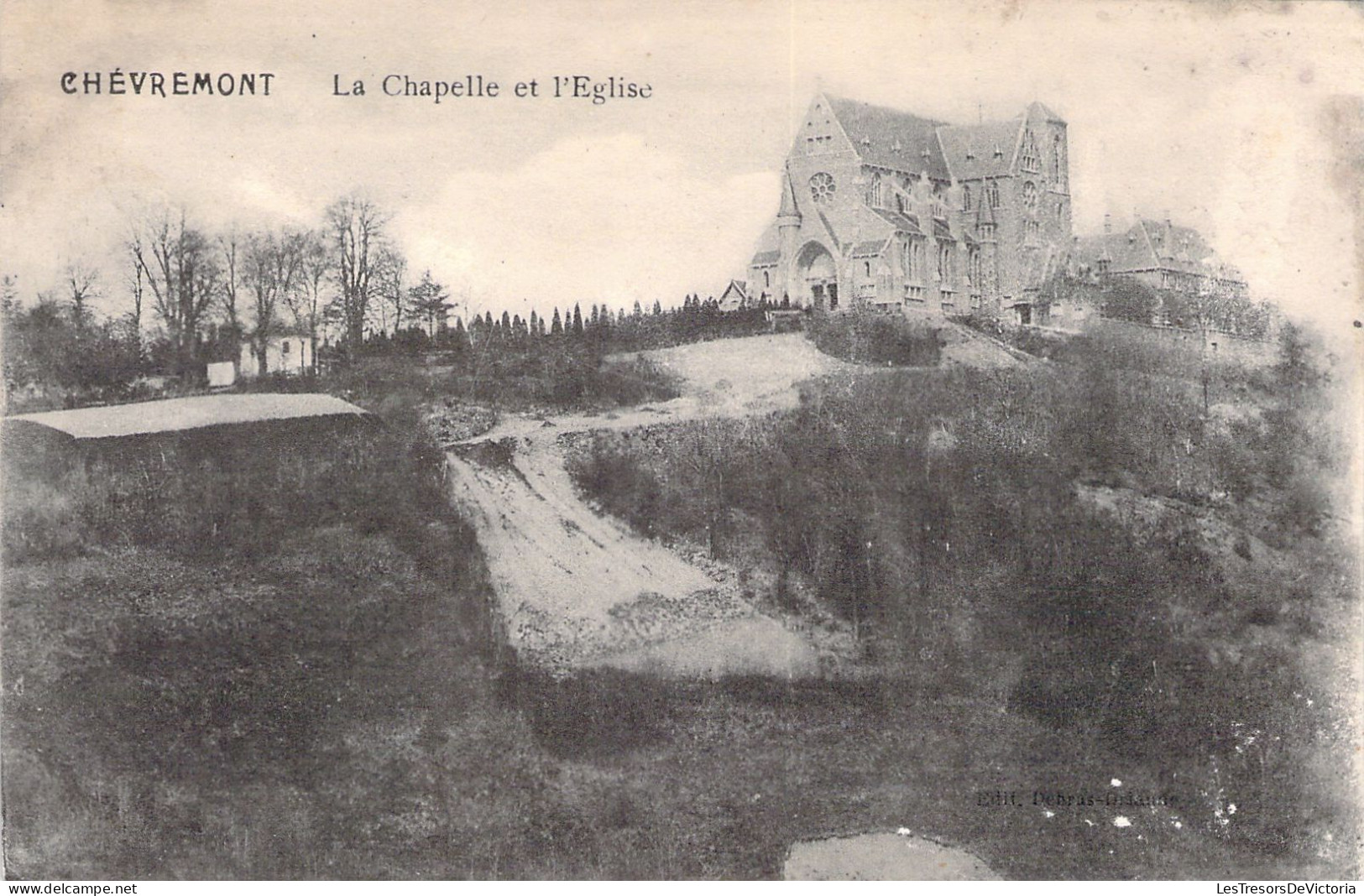 BELGIQUE - CHEVREMONT - La Chapelle Et L'église - Carte Postale Ancienne - Chaudfontaine