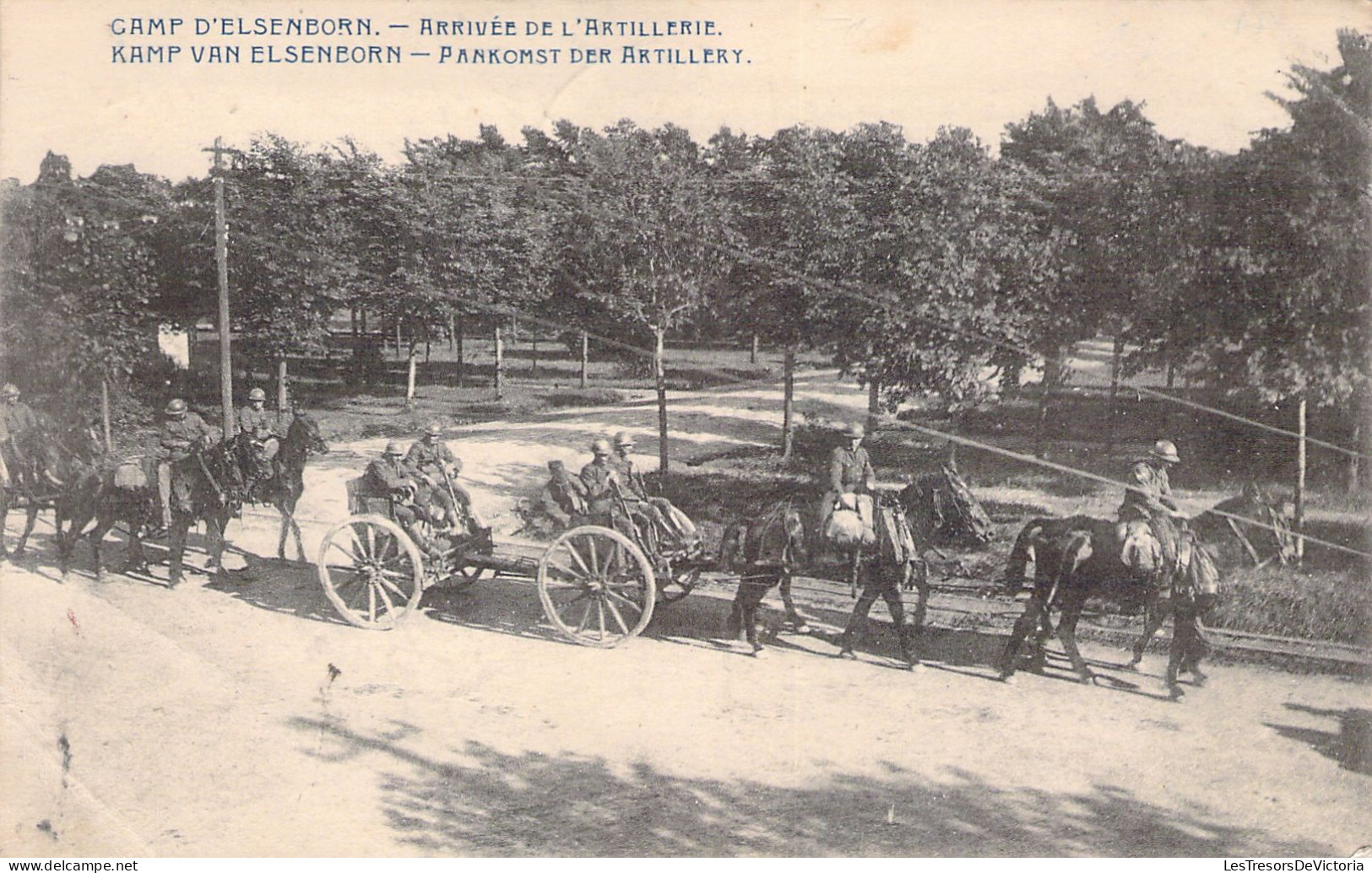 BELGIQUE - ELSENBORN Camp - Arrivée De L'Artillerie - Militaria - Carte Postale Ancienne - Elsenborn (camp)