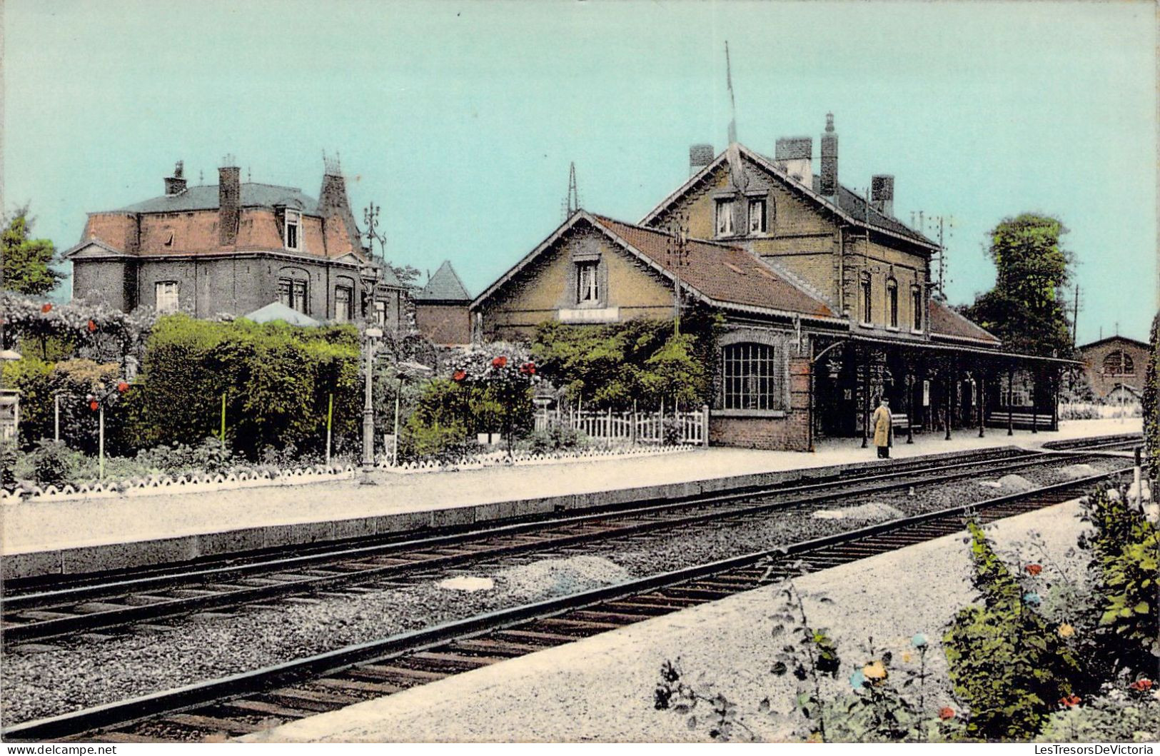 BELGIQUE - ENGIS - La Gare - Carte Postale Ancienne - Engis