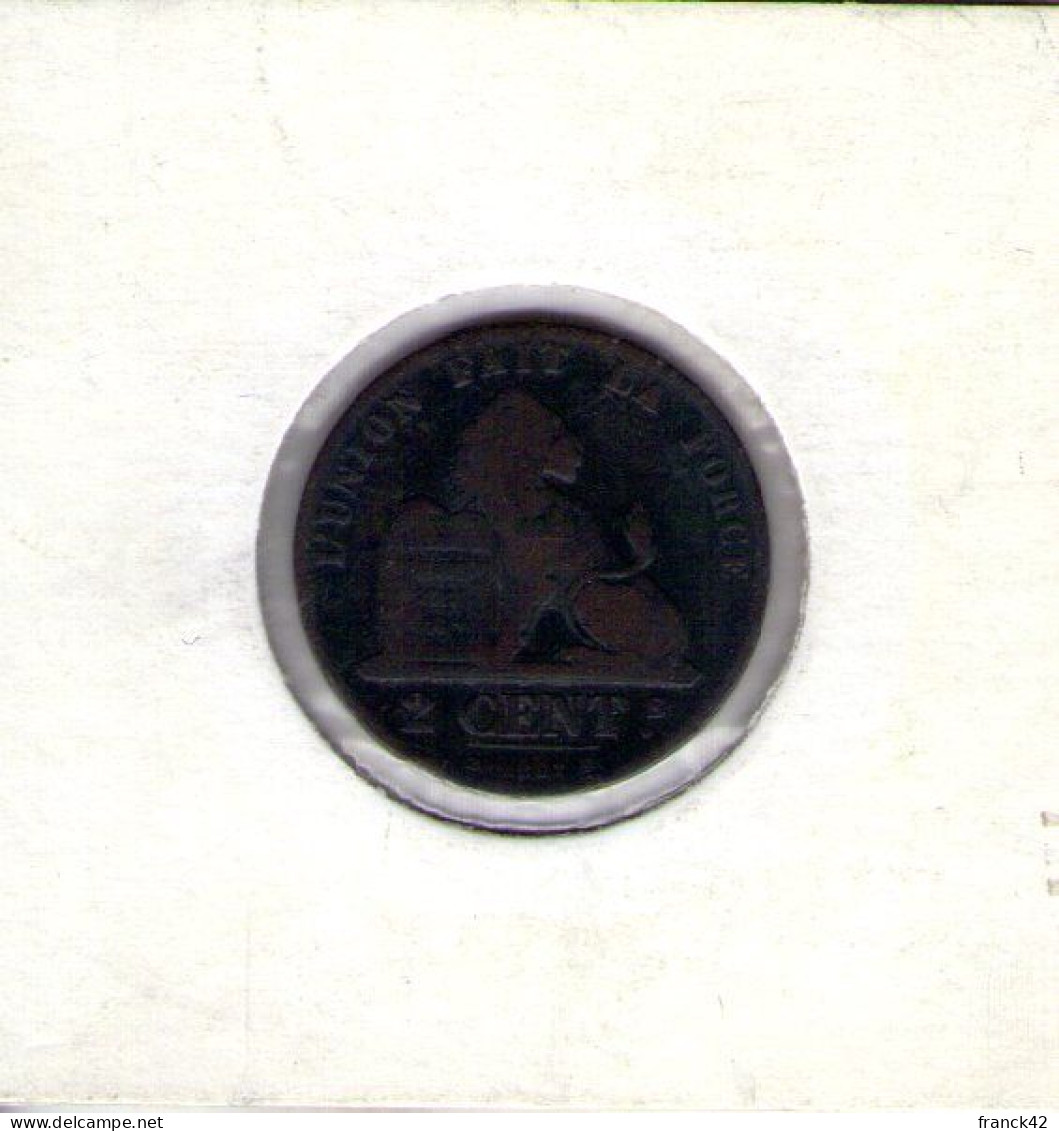 Belgique. 2 Centimes Leopold Ier 1865 - 2 Cents