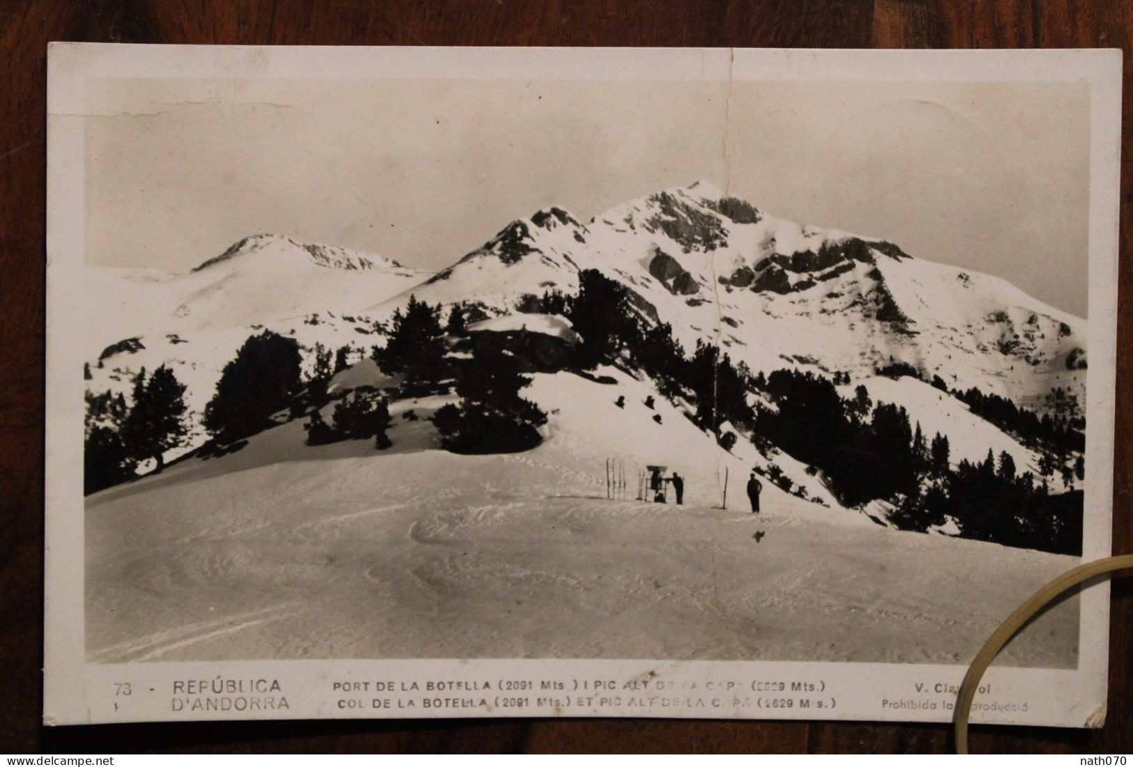 1934 Cpa Andorre Cover Vallées D'Andorre Andorra Timbre Pont De St Antoni Au Tarif Ski Col De La Botella - Storia Postale