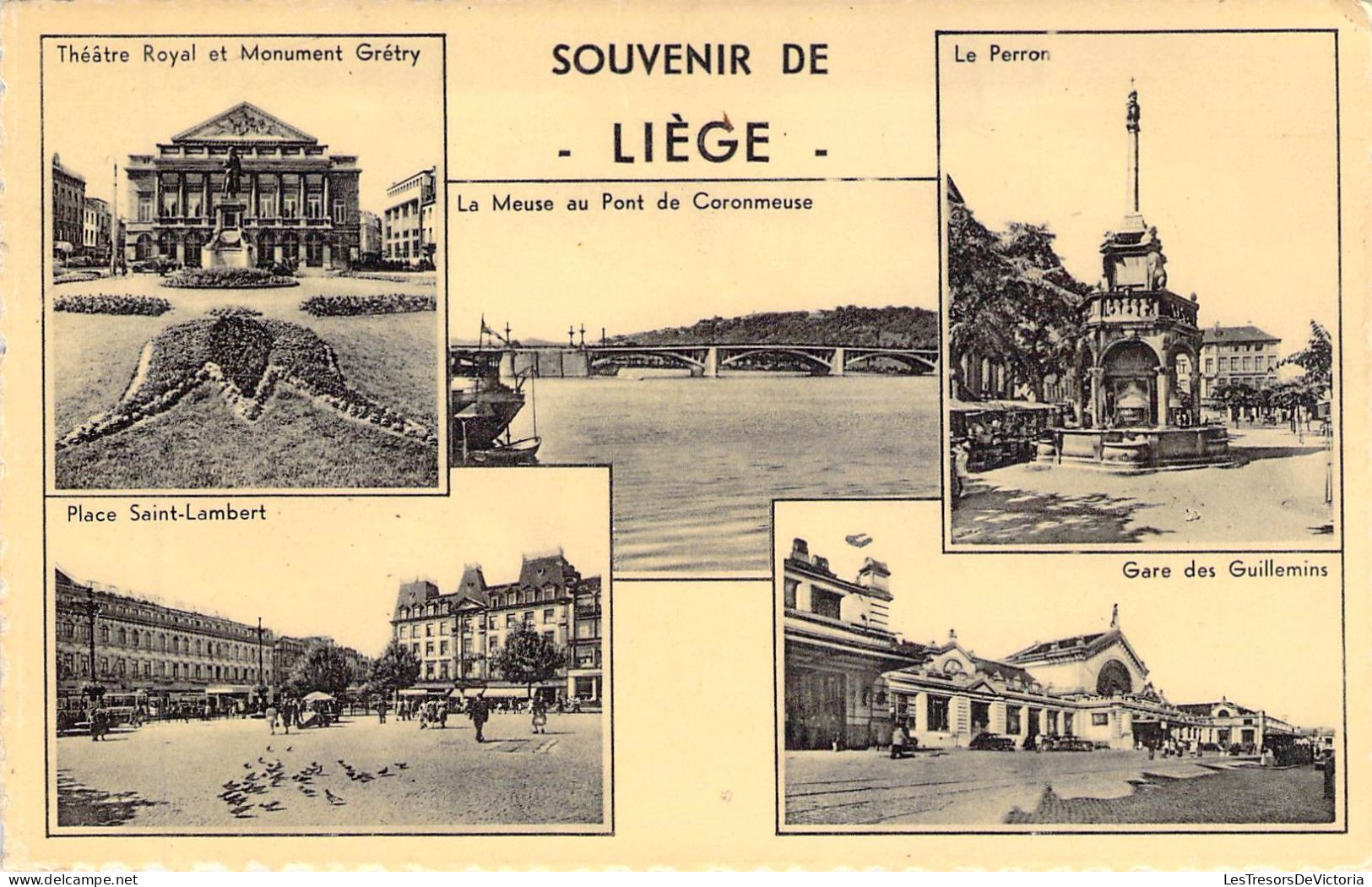 BELGIQUE - LIEGE - Souvenir De LIEGE - Multie Vues - Carte Postale Ancienne - Liege