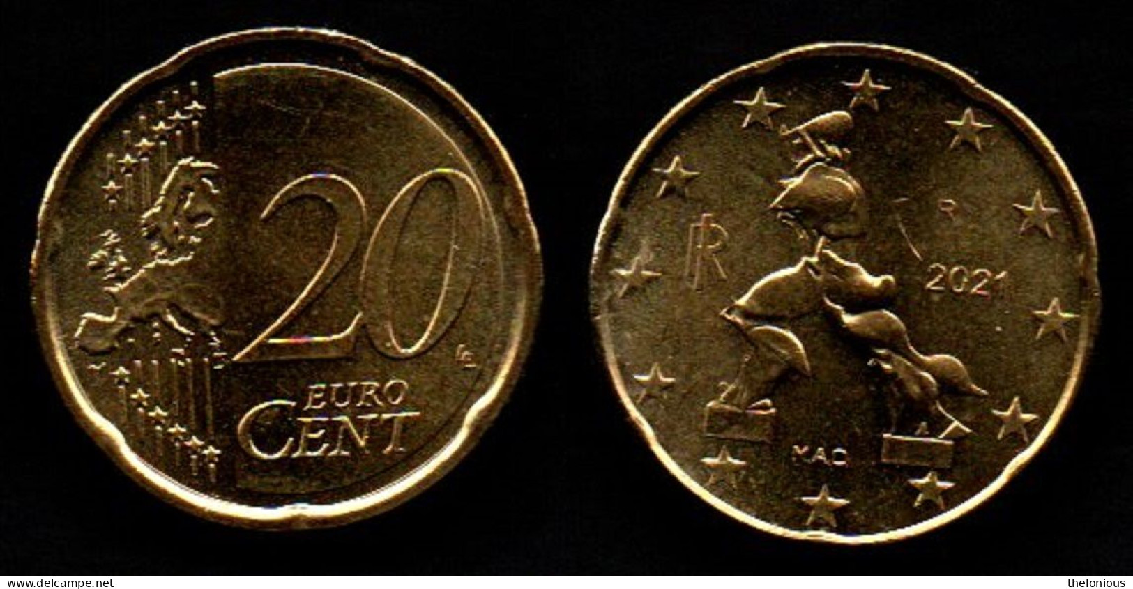Italia 20 Centesimi Di Euro Del 2021 - Circolata  (lotto 53) - Italia