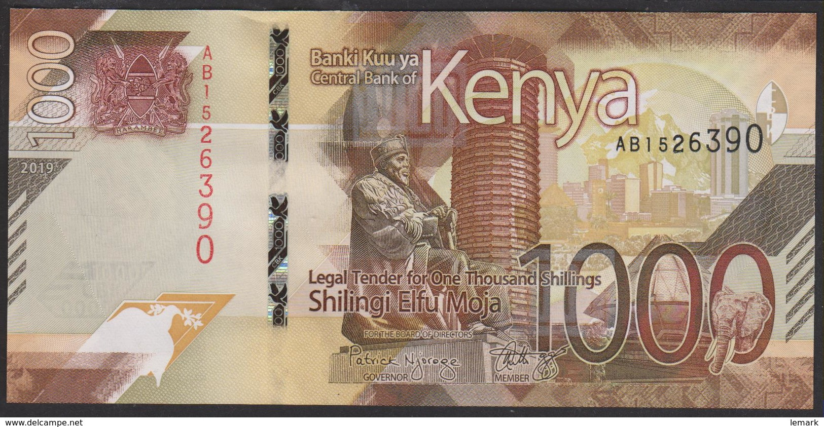 Kenya 1000 Shillings 2019 Pnew UNC - Kenya