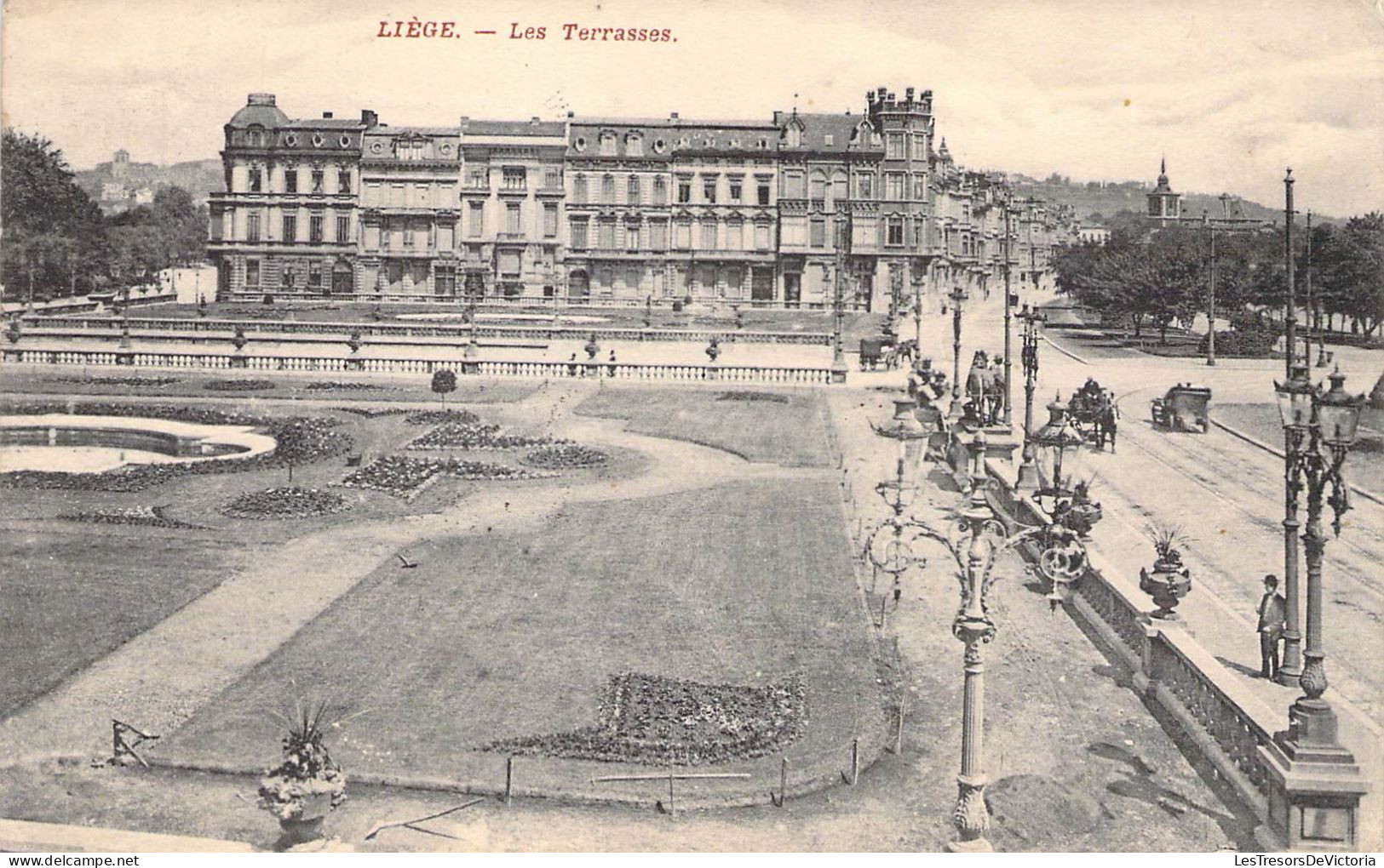 BELGIQUE - LIEGE - Les Terrasses - Carte Postale Ancienne - Liege