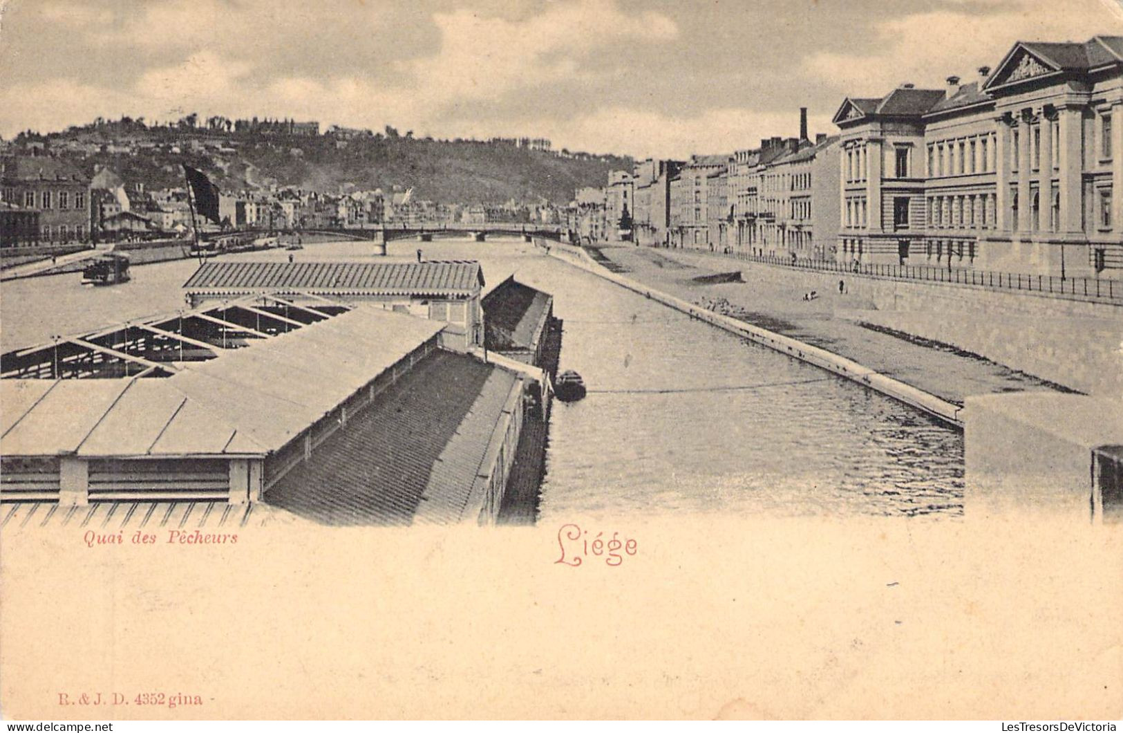 BELGIQUE - LIEGE - Quai Des Pêcheurs - Carte Postale Ancienne - Liege