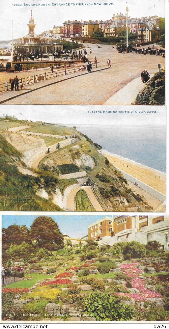 Bournemouth (Hampshire) Lot De 6 Cartes (Entrance To Pier, Zig Zag Path, Mount Dore...) - Bournemouth (bis 1972)