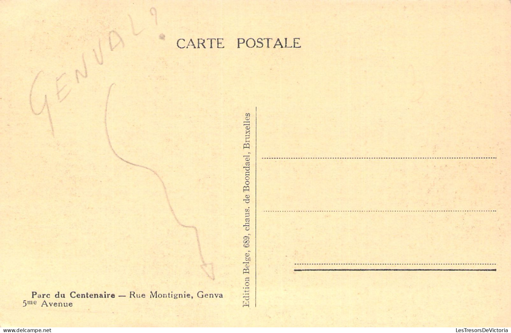 BELGIQUE - GENVAL - Parc Du Centenaire - Carte Postale Ancienne - Autres & Non Classés