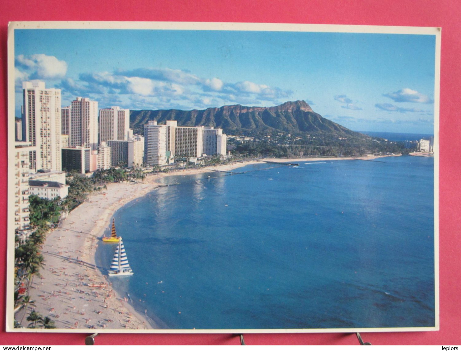 USA - Hawaii - Waikiki Beach And Diamond Head - R/verso - Honolulu