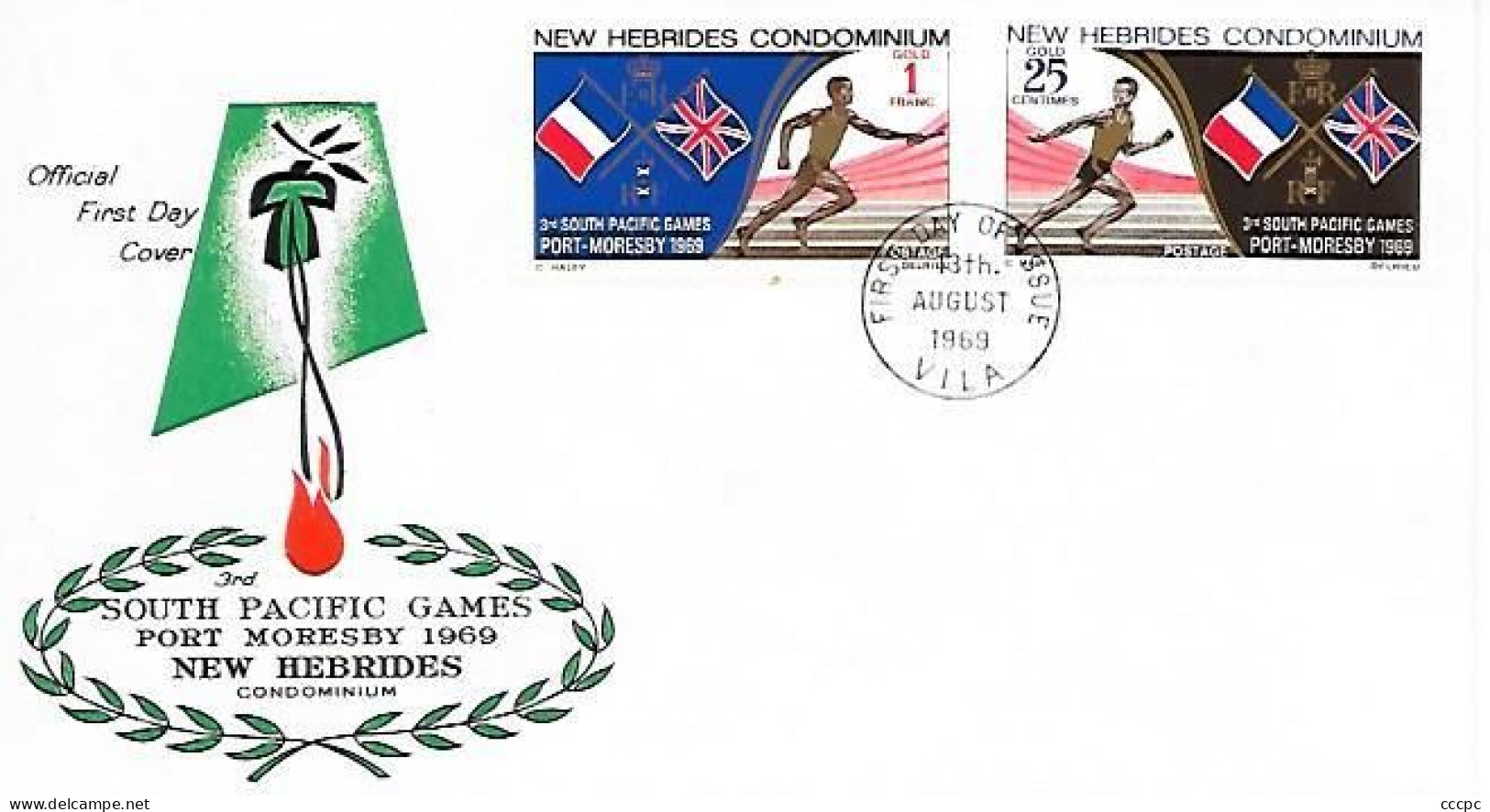 Enveloppe FDC 13 Août 1969 Nouvelles Hébrides South Pacific Games - FDC