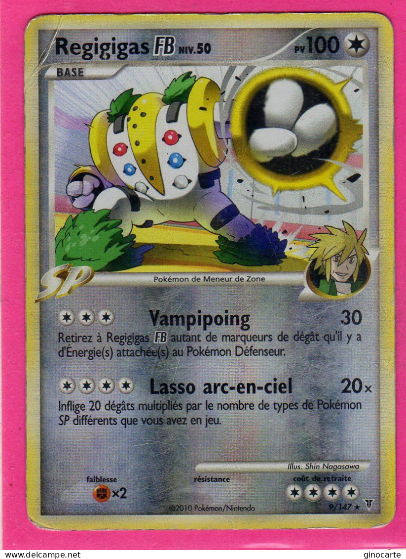 Carte Pokemon Francaise 2010 Platine Vainqueur Suppreme 9/147 Regigigas 100pv Reverse En L'etat - Platine