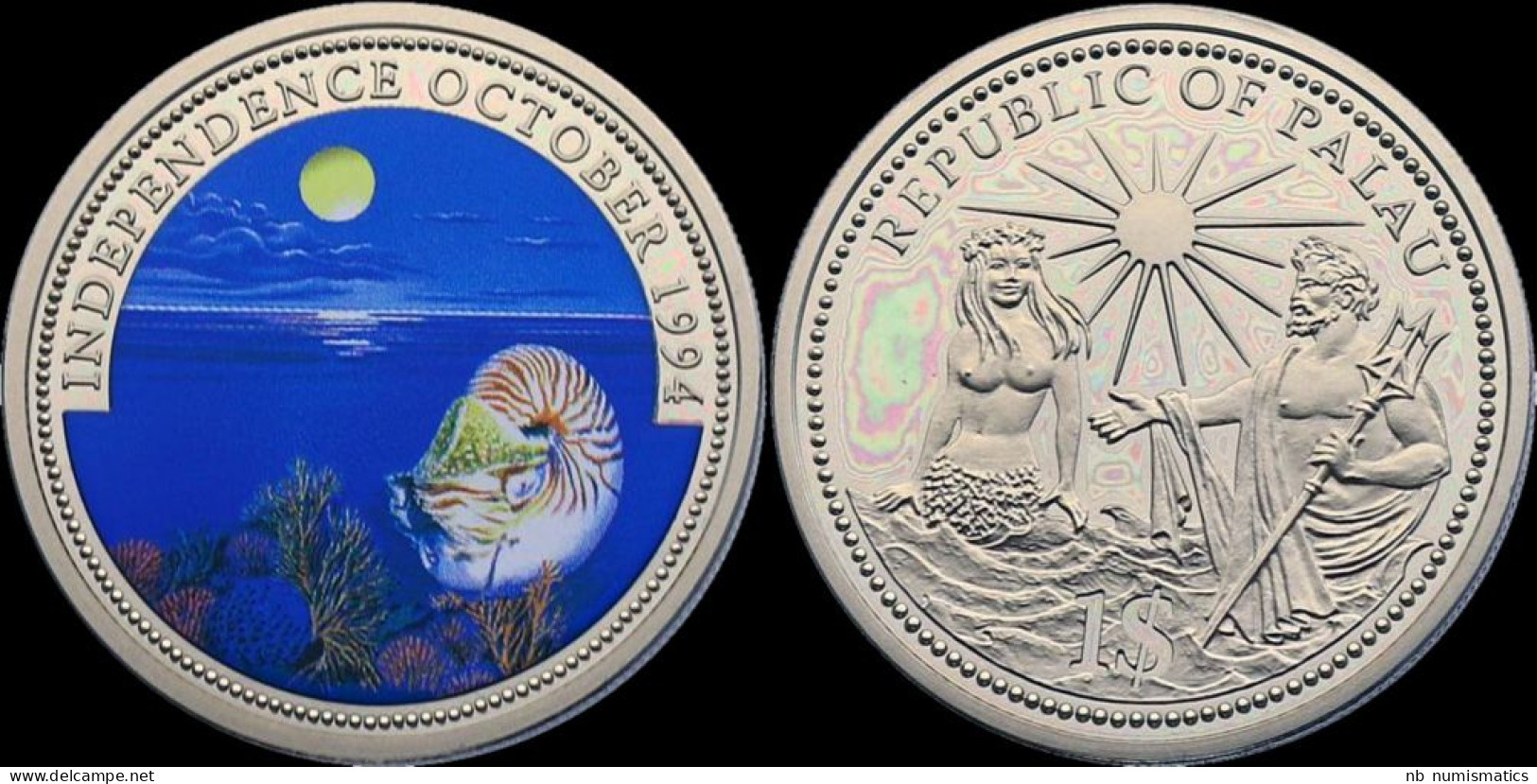 1 Dollar Palau Dollar 1995- Independence October 1994 Proof In Plastic Capsule - Palau