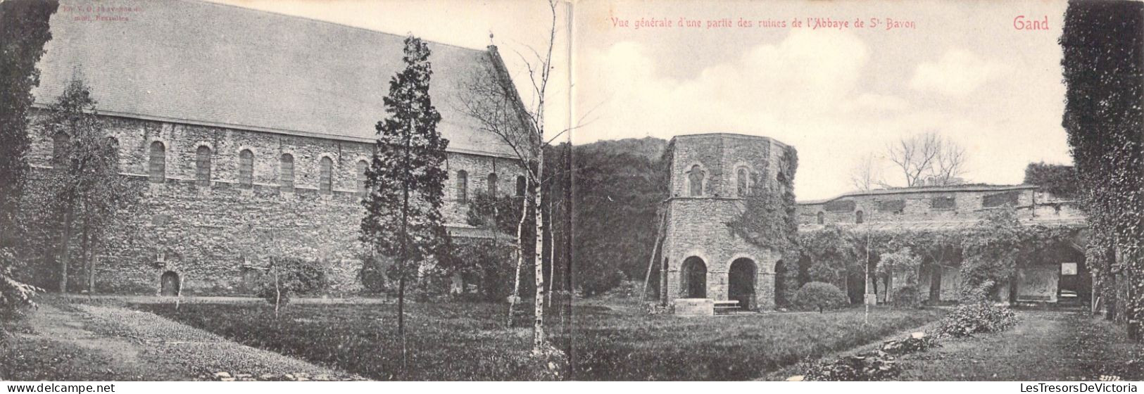 BELGIQUE - GAND - PANORAMIQUE - Vue Générale D'une Partie Des Ruines De L'Abbaye De St Bayon - Carte Postale Ancienne - Otros & Sin Clasificación