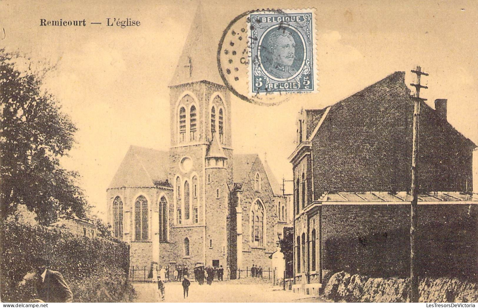 BELGIQUE - REMICOURT - L'Eglise - Edit Henri Kaquet - Carte Postale Ancienne - Remicourt
