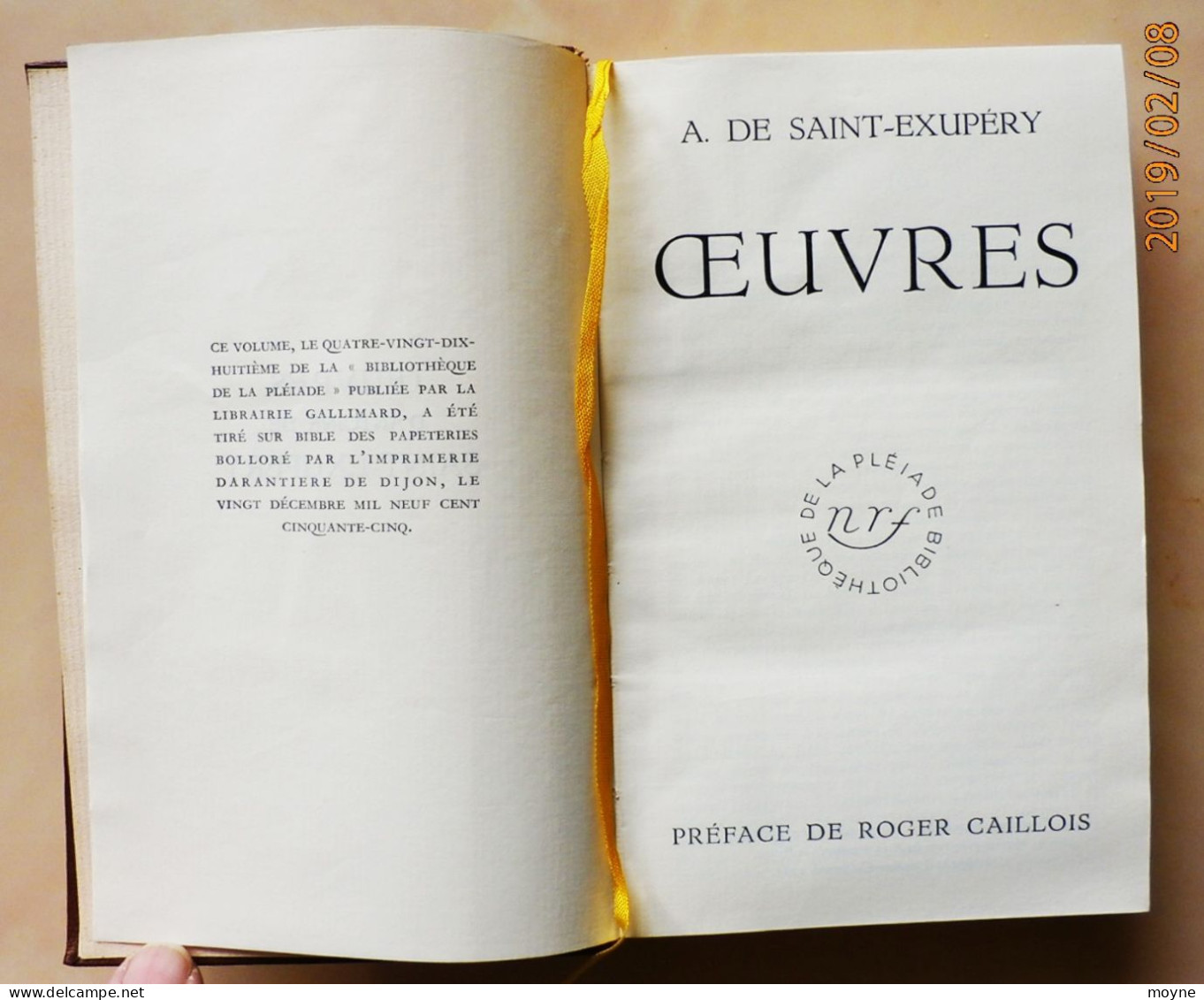 LA PLEIADE  - Antoine De Saint- Exupéry -  N°98 De La "Bibliothèque De La Pléiade"  Bon état  Voir Photos - La Pleiade