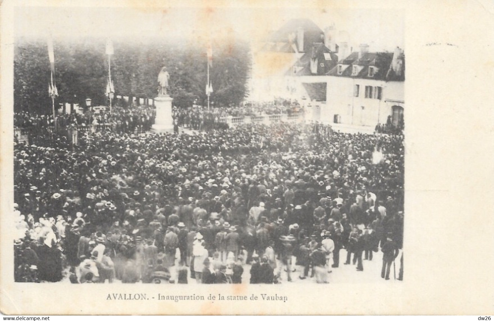 Avallon - Inauguration De La Statue De Vauban En 1903 - Carte Dos Simple - Manifestations