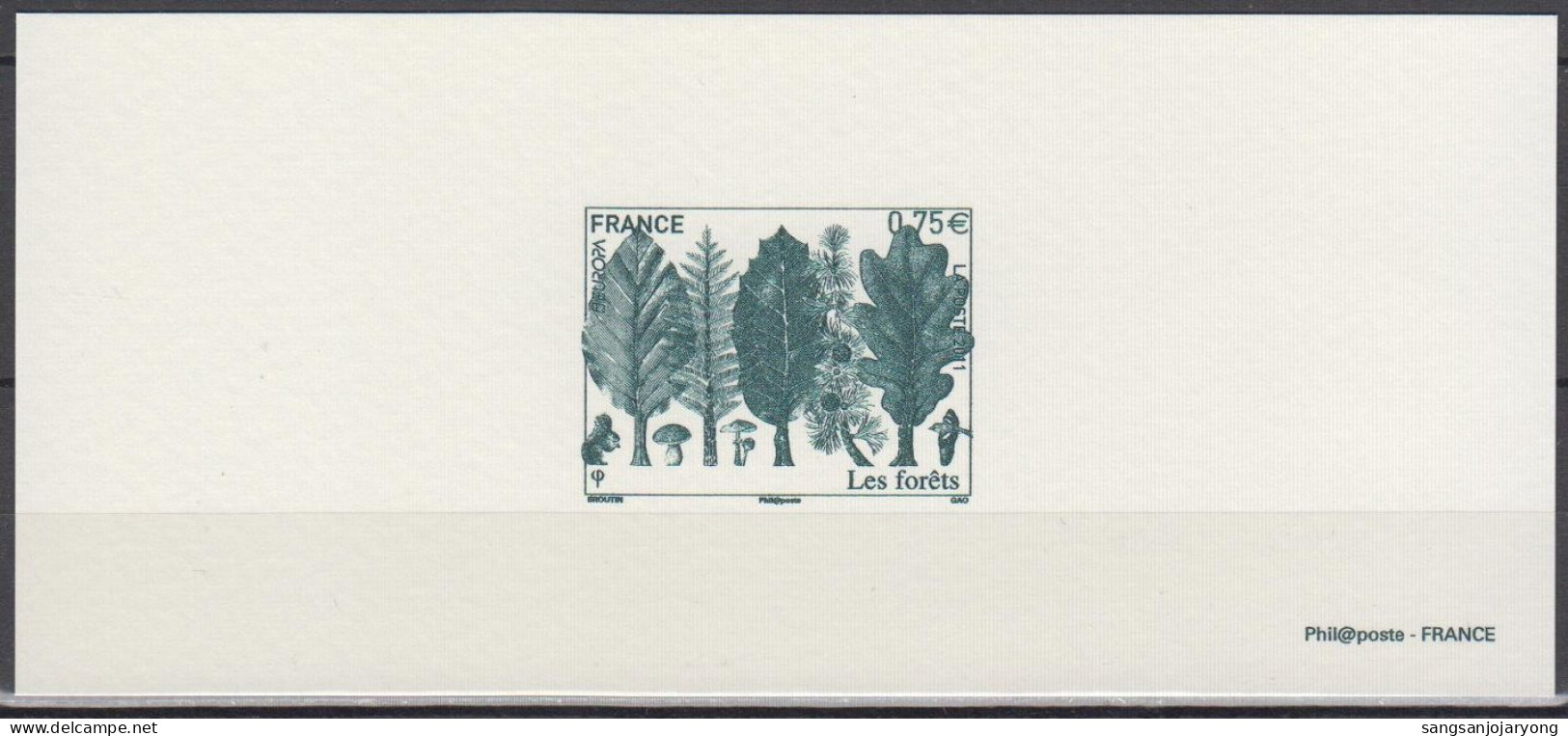 France Sc4010 Europa, Tree, Arbre, Deluxe Sheet - 2011