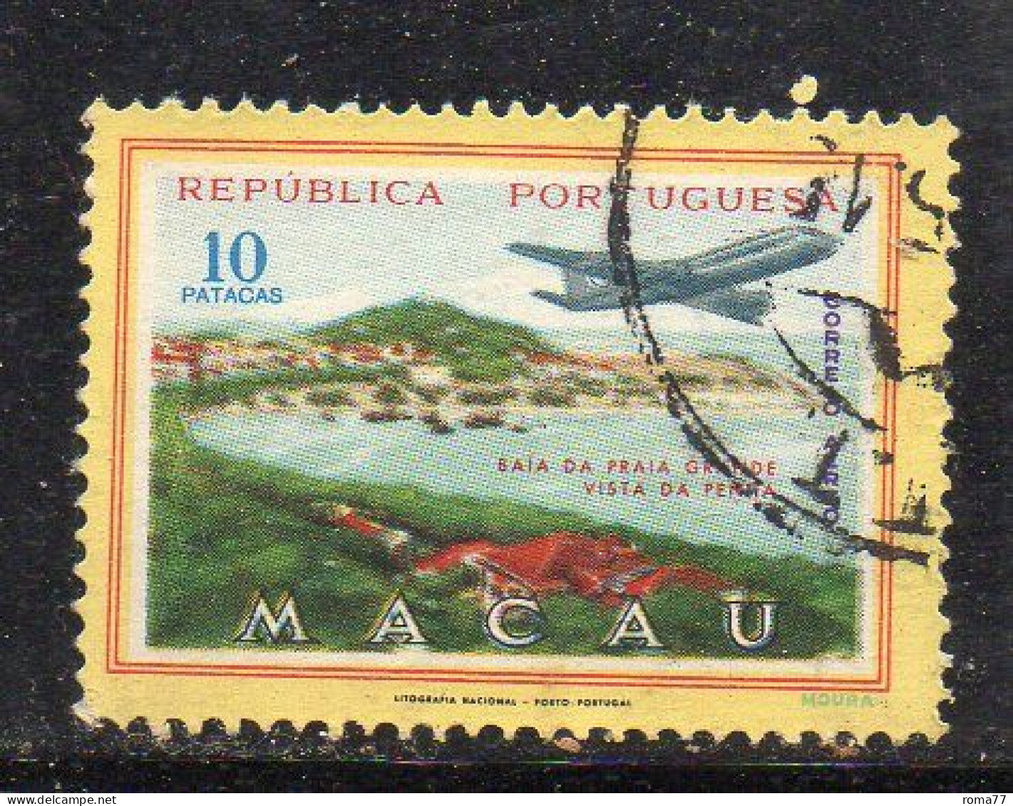 MONK310 - MACAU MACAO , Posta Aerea Il 10 Patacas Usato - Corréo Aéreo