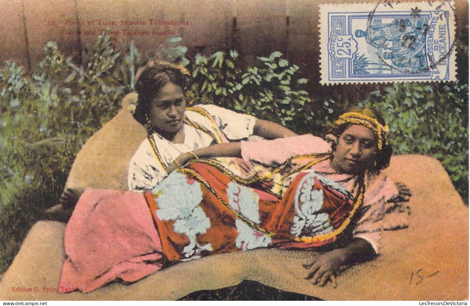 FRANCE - Polynésie Française - Poura Et Tiare - Beautés Tahitiennes - Carte Postale Ancienne - Polynésie Française