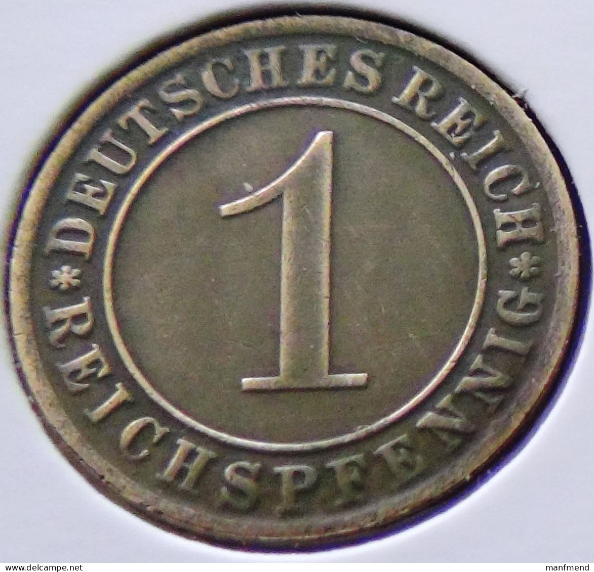 Germany - 1931 - KM 37 - 1 Reichspfennig - Mint A - VF - Look Scans - 1 Rentenpfennig & 1 Reichspfennig