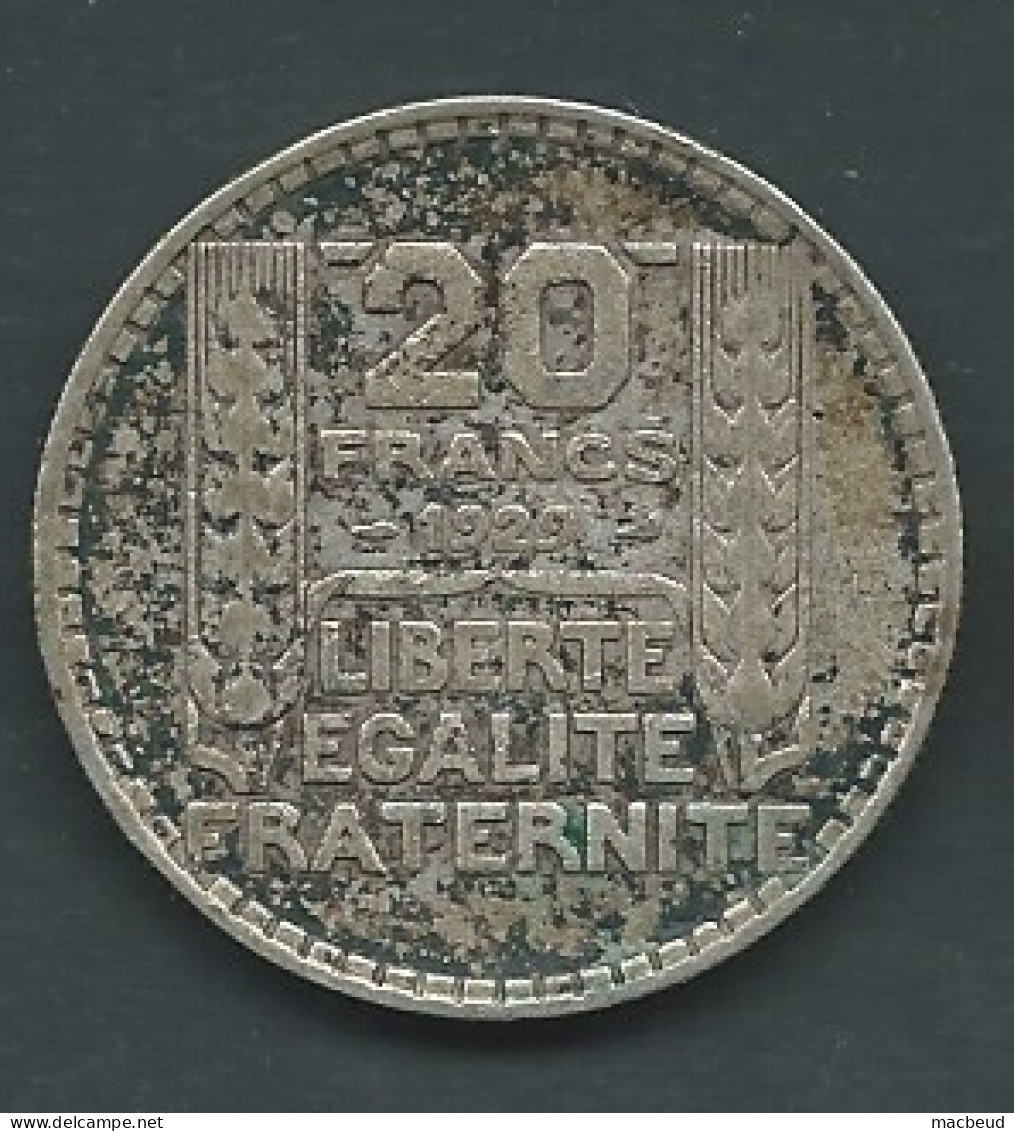 France France 20 Francs 1929 Turin  - Laupi 15704 - 20 Francs