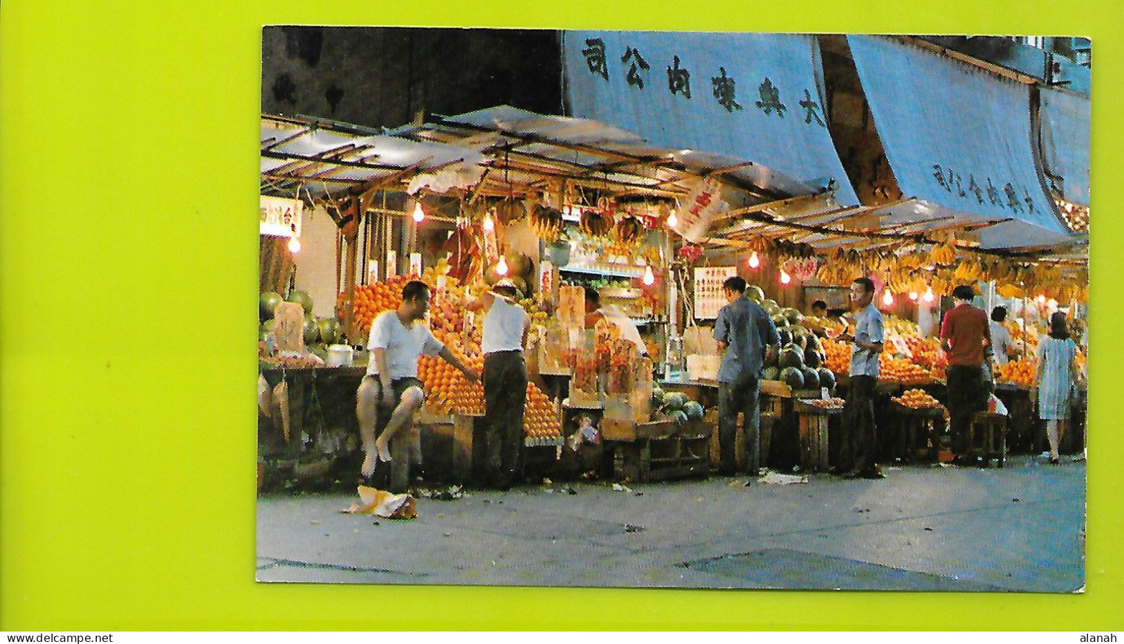 Streetside Fruit Stalls Années 60 Hong Kong - Cina (Hong Kong)