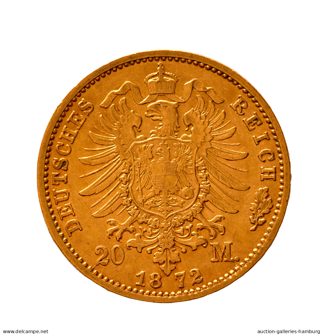 Preußen - Anlagegold: 1872, "Wilhelm I." 20 Mark Aus 900er Gold Aus Der Prägestä - 5, 10 & 20 Mark Oro