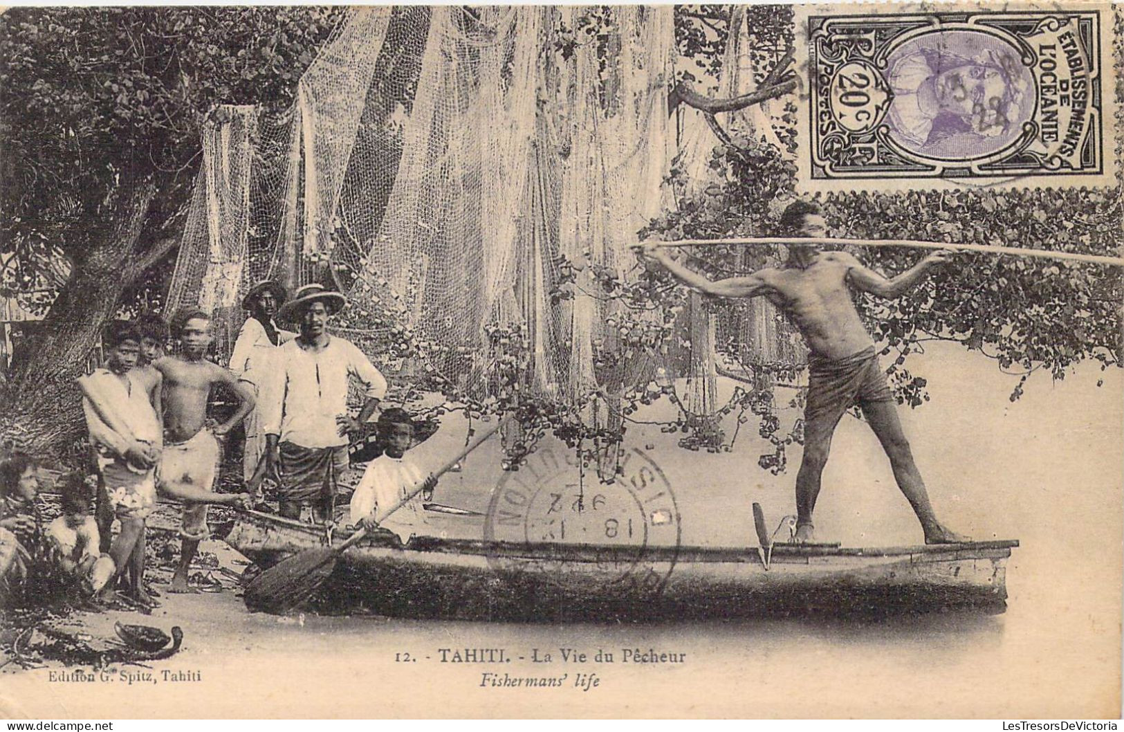 FRANCE - Polynésie Française - Tahiti - La Vie Du Pêcheur - Carte Postale Ancienne - Polynésie Française