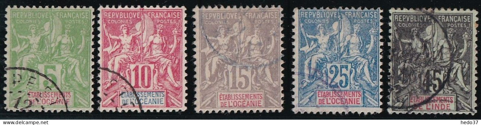 Océanie N°14/17 & 19 - Oblitéré - TB - Used Stamps