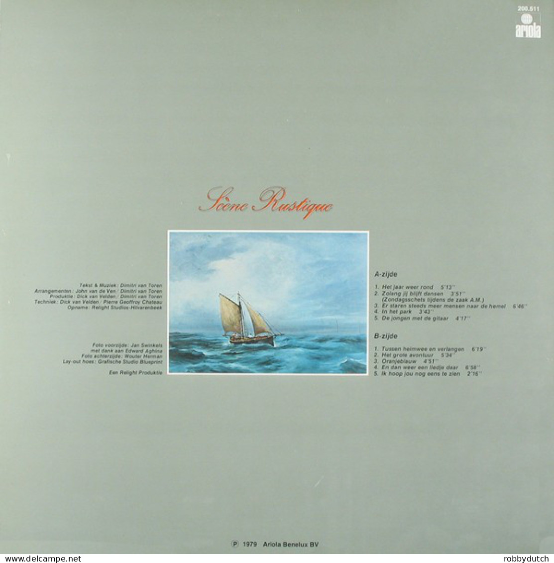 * LP *  DIMITRI VAN TOREN - SCÈNE RUSTIQUE (Holland 1979) - Otros - Canción Neerlandesa