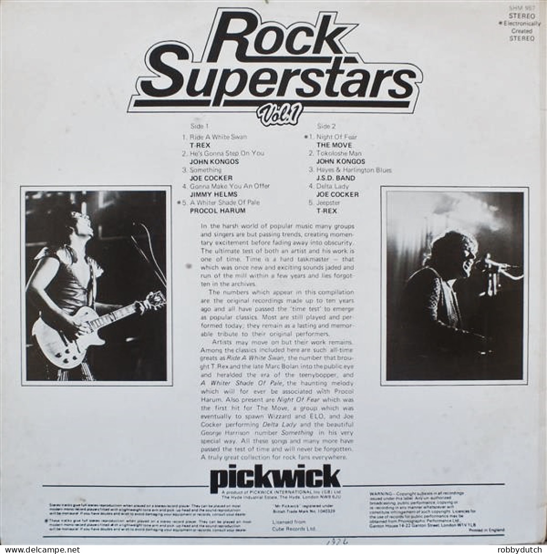 * LP *  ROCK SUPERSTARS - The MOVE / T. REX / JOE COCKER / PROCOL HARUM - Compilations