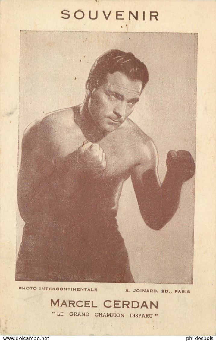 BOXE  Souvenir Marcel CERDAN - Boksen