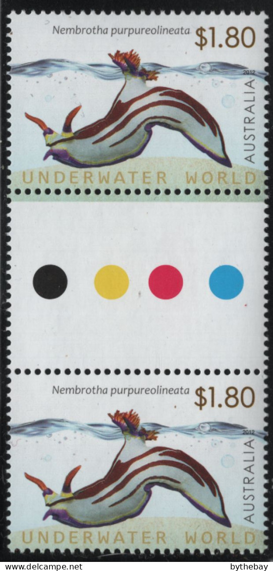 Australia 2012 MNH Sc 3704 $1.80 Nembrotha Purpureolineata Nudibranchs Gutter - Mint Stamps