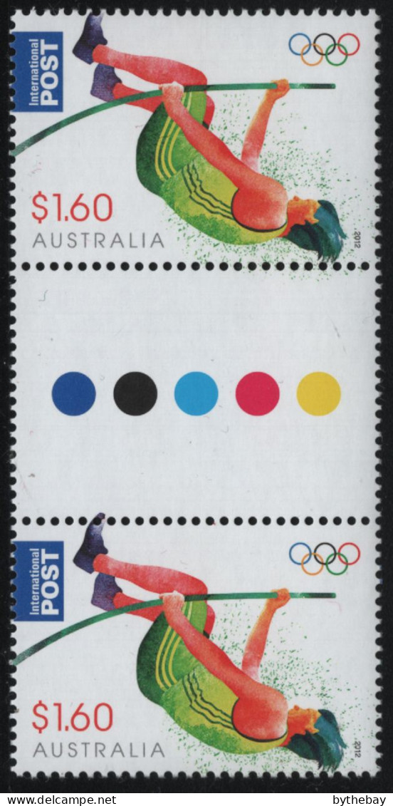 Australia 2012 MNH Sc 3729 $1.60 Pole Vault London Summer Olympics Gutter - Mint Stamps