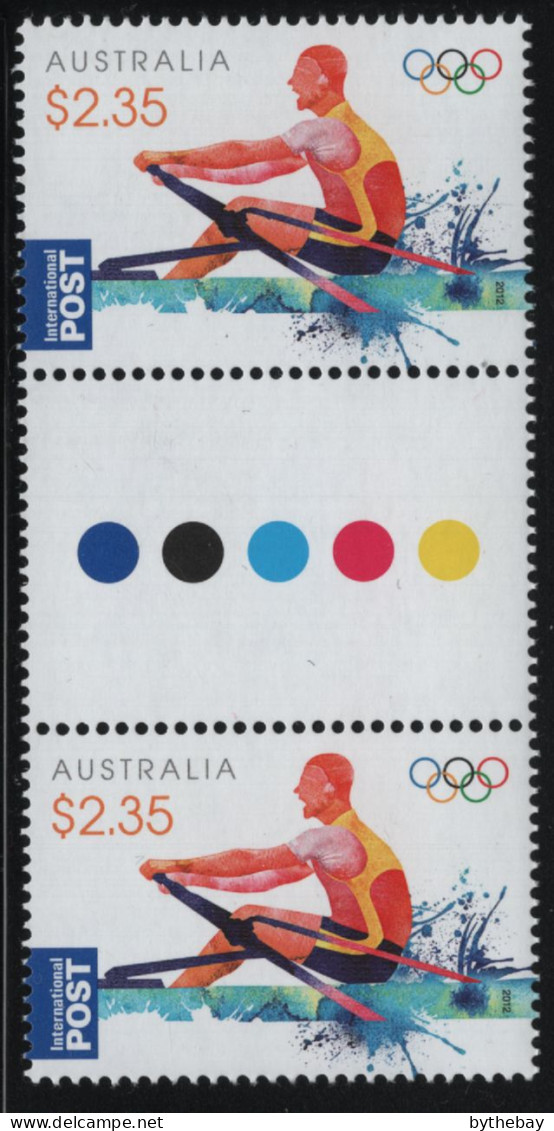 Australia 2012 MNH Sc 3730 $2.35 Rowing London Summer Olympics Gutter - Mint Stamps