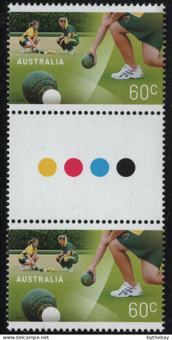 Australia 2012 MNH Sc 3804 60c Female Lawn Bowlers Gutter - Mint Stamps