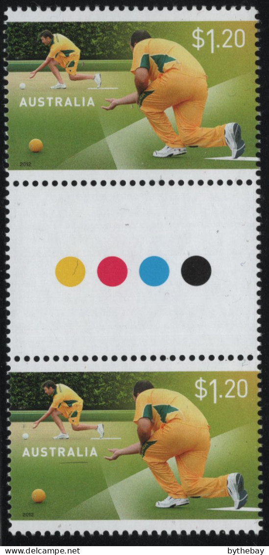 Australia 2012 MNH Sc 3805 $1.20 Male Lawn Bowlers Gutter - Mint Stamps