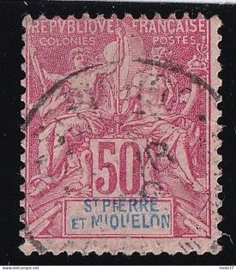 St Pierre Et Miquelon N°69 - Variété Légende Défectueuse - Oblitéré - Léger Pelurage Sinon TB - Used Stamps