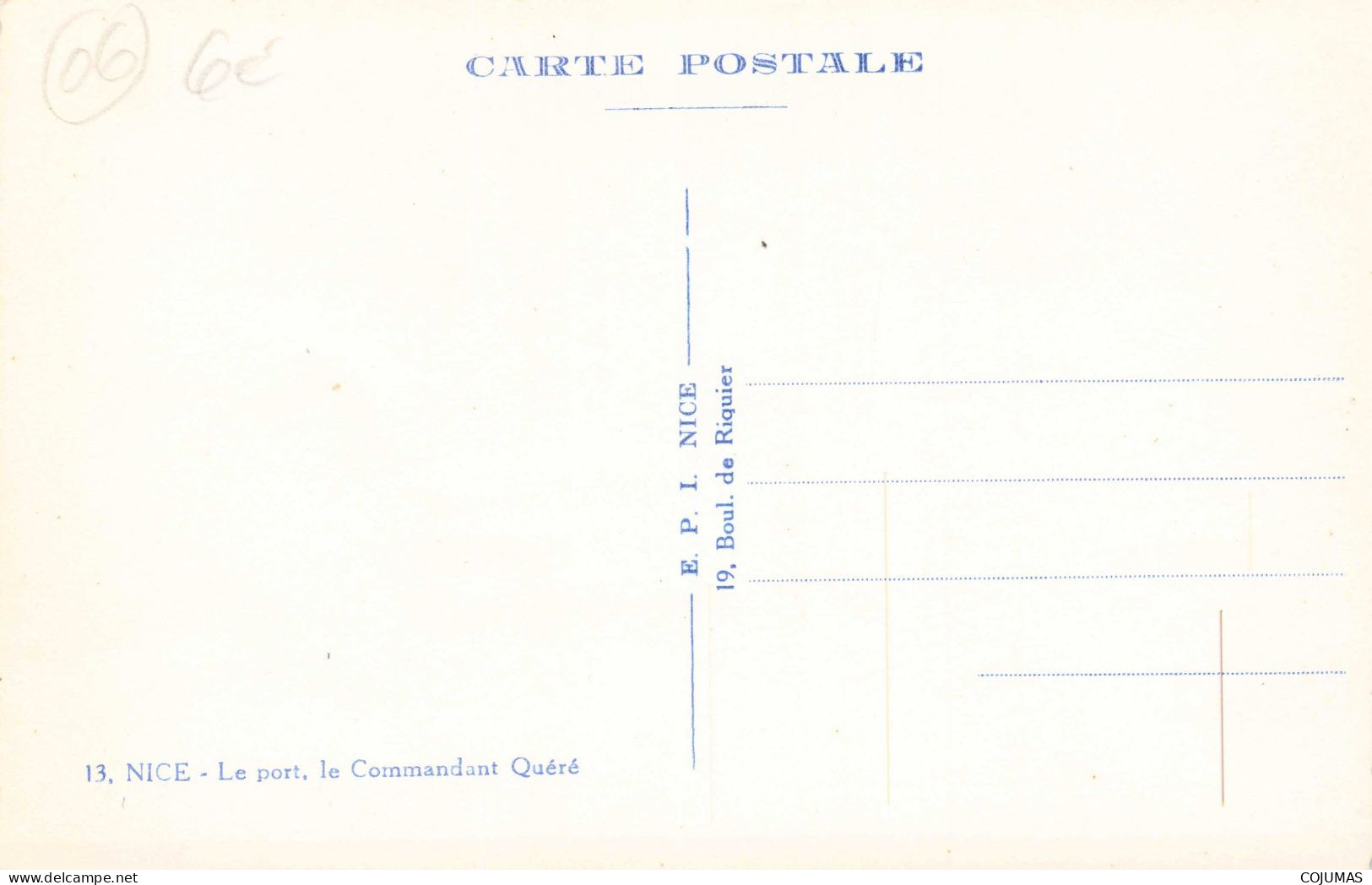 06 - NICE - S15725 - Le Port Le Commandant Quéré - Bateaux - CPSM 14x9 Cm - Maritiem Transport - Haven