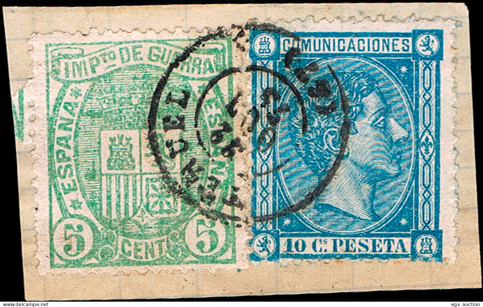 Teruel - Edi O 154+164 - Fragmento Mat Fech. Tp. II "Teruel" - Used Stamps