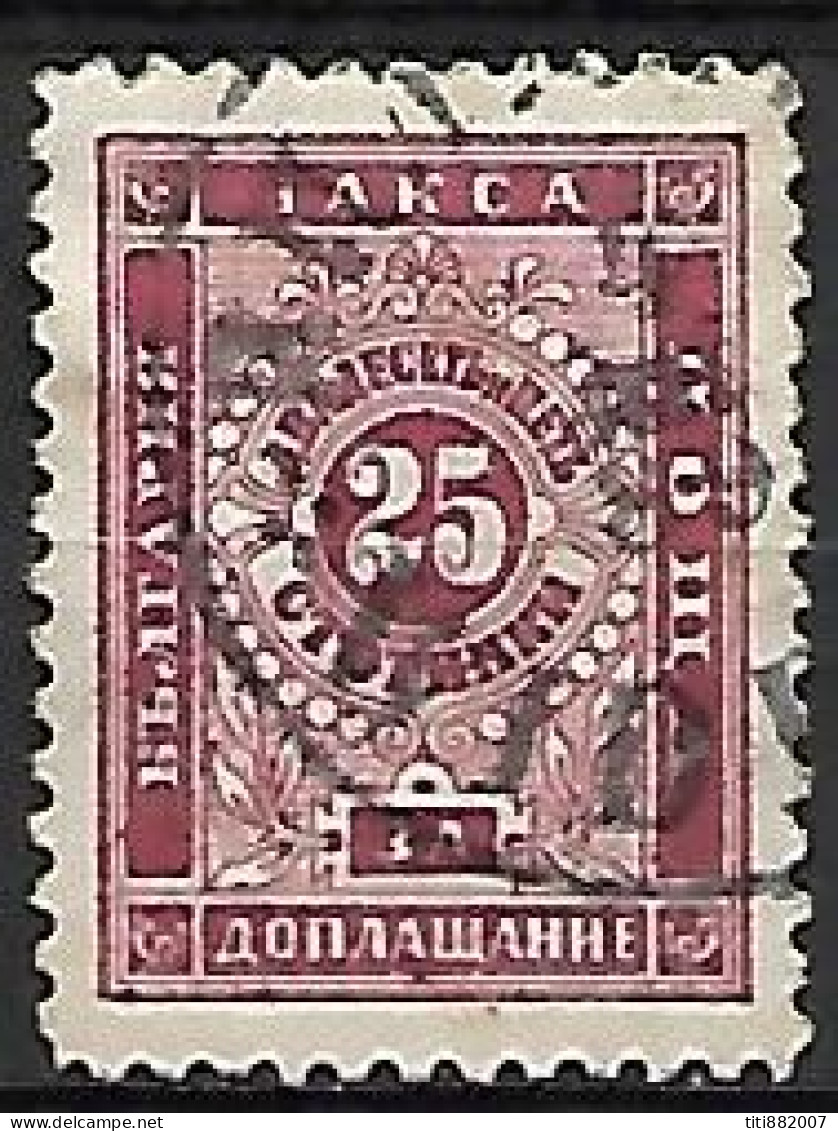 BULGARIE    -    Timbre-Taxe   -   1887 .  Y&T N° 8 Oblitéré .  Cote 7 Euros - Timbres-taxe