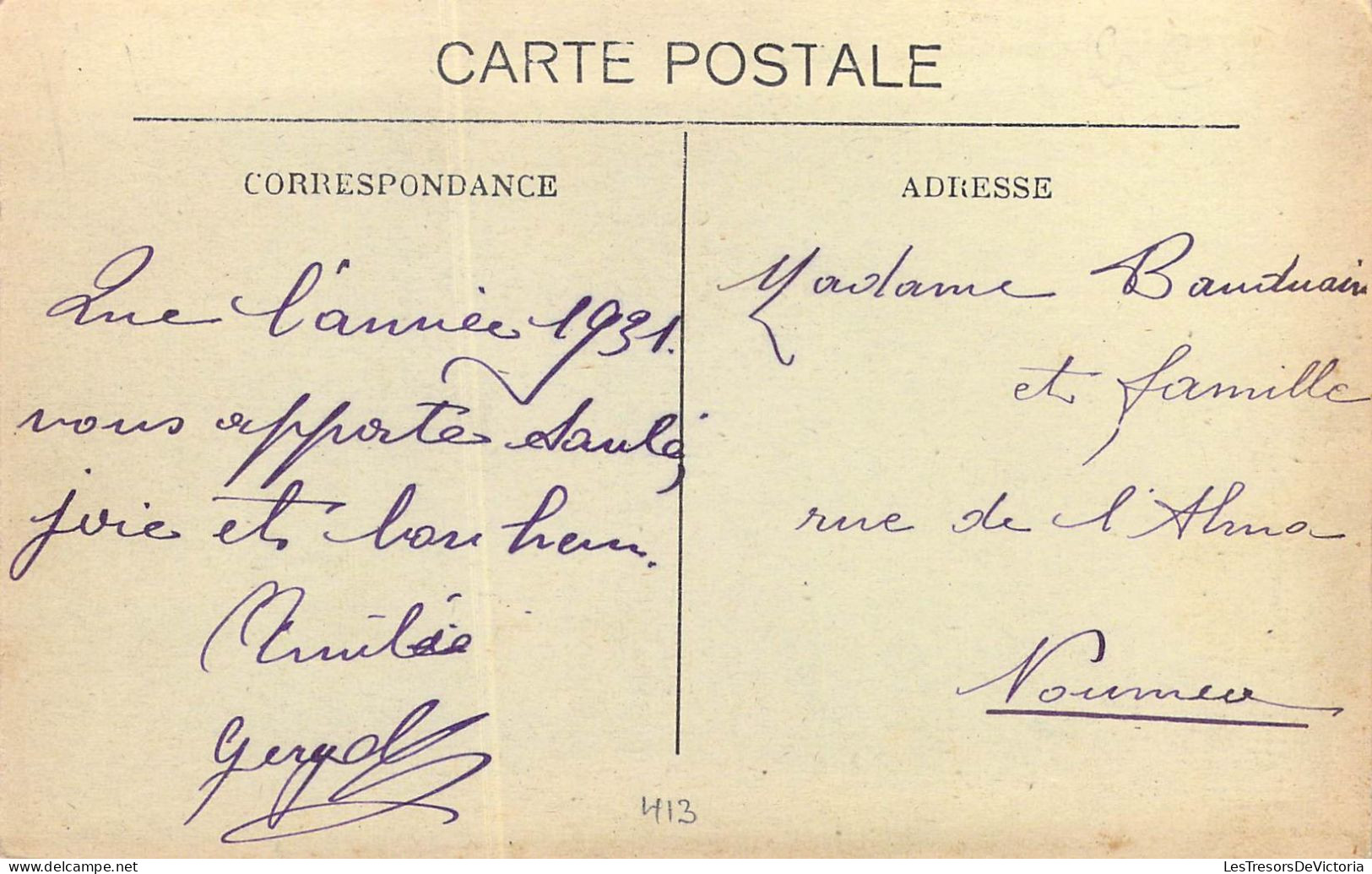 FRANCE - Nouvelle Calédonie - Nouméa - Rue Sébastopol - Carte Postale Ancienne - Nouvelle Calédonie