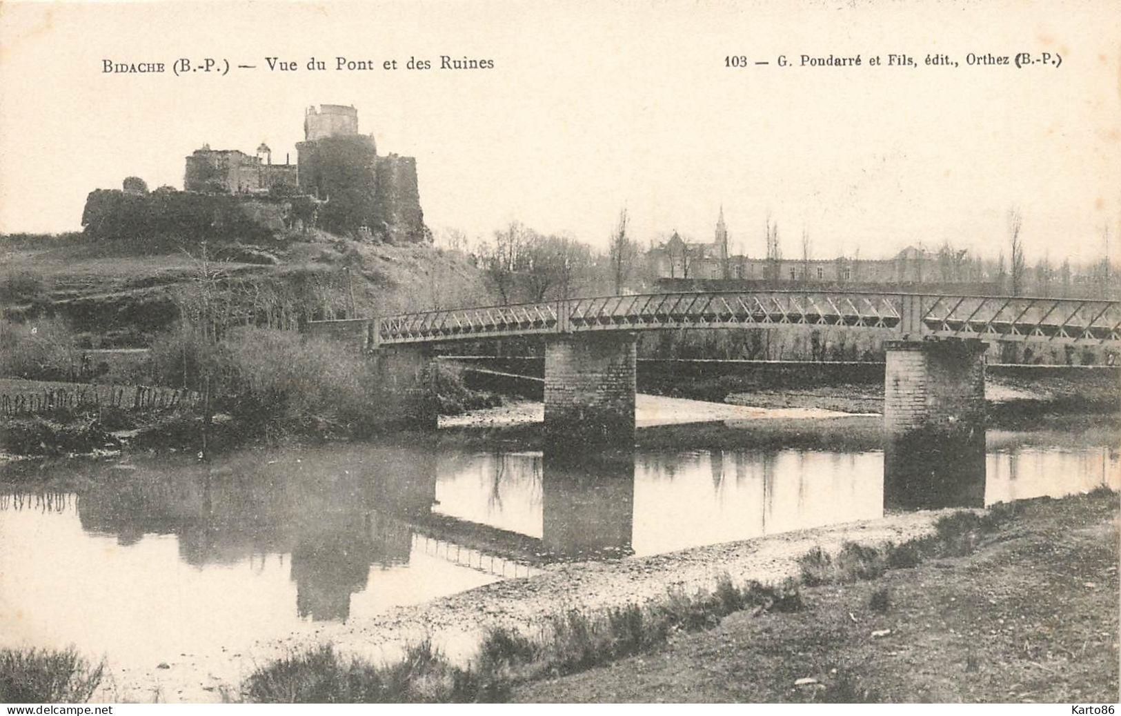 Bidache * Vue Du Pont Et Des Ruines * Un Coin De La Ville - Bidache