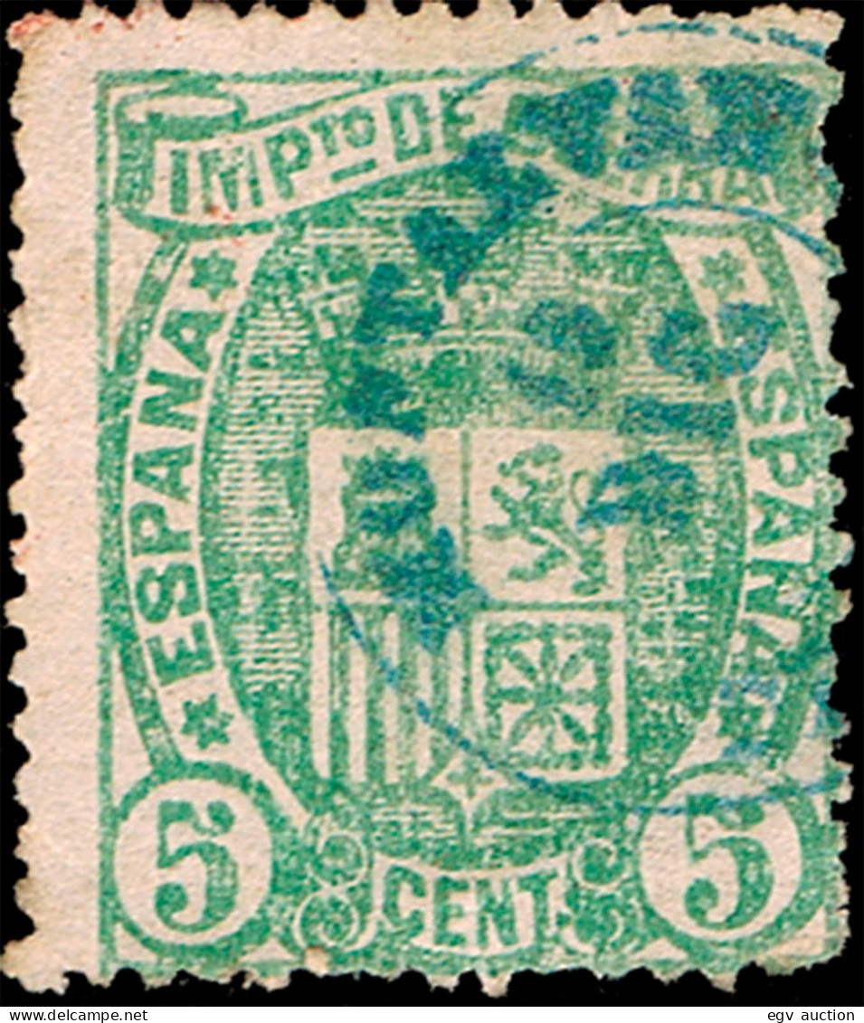 Teruel - Edi O 154 - 5cts. - Mat Fech. Tp. II Azul "Montalván" - Used Stamps